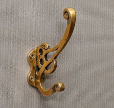 Golden Brass Nostalgic Wall Hooks for Hanging